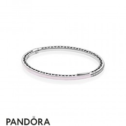 Pandora Bracelets Bangle Radiant Hearts Of Pandora Bangle Bracelet Light Pink Enamel Jewelry