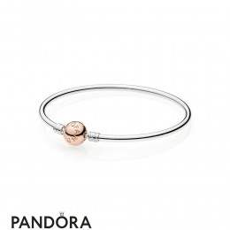 Pandora Bracelets Bangle Sterling Silver Bangle Bracelet W Pandora Rose Clasp Jewelry