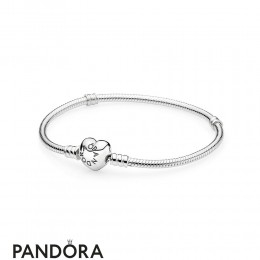 Pandora Bracelets Classic Silver Charm Bracelet With Heart Clasp Jewelry
