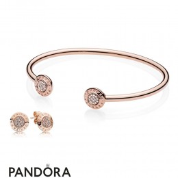 Pandora Rose Jewelry Signature Bangle And Earring Gift Set Jewelry