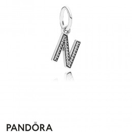 Pandora Alphabet Symbols Charms Letter N Pendant Charm Clear Cz Jewelry