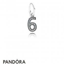 Pandora Alphabet Symbols Charms Number 6 Pendant Charm Clear Cz Jewelry