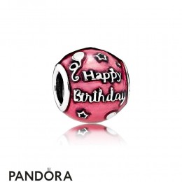 Pandora Birthday Charms Birthday Celebration Charm Transparent Cerise Enamel Jewelry