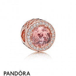 Pandora Contemporary Charms Radiant Hearts Charm Pandora Rose Blush Pink Crystal Jewelry