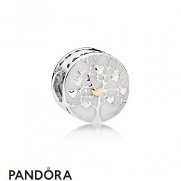 Pandora Family Charms Tree Of Hearts Charm Silver Enamel Jewelry