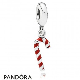 Pandora Holidays Charms Christmas Candy Cane Pendant Charm Red Enamel Jewelry