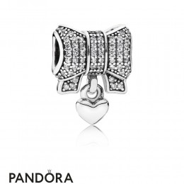Pandora Holidays Charms Christmas Heart Bow Charm Clear Cz Jewelry