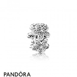 Pandora Nature Charms Dazzling Daisies Spacer Clear Cz Jewelry