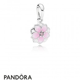 Pandora Nature Charms Magnolia Bloom Charm Pale Cerise Enamel Pink Jewelry