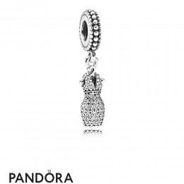 Pandora Passions Charms Chic Glamour Dazzling Dress Pendant Charm Clear Cz Jewelry