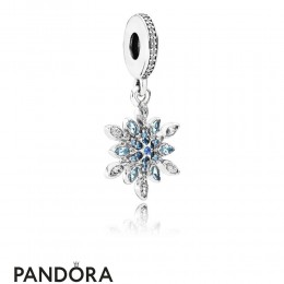 Pandora Pendant Charms Crystalized Snowflake Pendant Charm Blue Crystals Clear Cz Jewelry