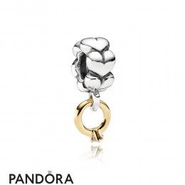 Women's Pandora Solitaire Ring Silver Dangle With 14K 002Ct Diamond Jewelry