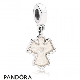Women's Pandora Sparkling Angel Pendant Charm Jewelry