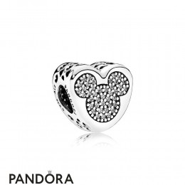 Pandora Sparkling Paves Charms Disney Mickey Minnie True Love Jewelry