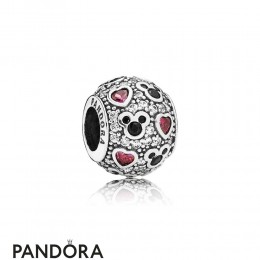 Pandora Sparkling Paves Charms Disney Sparkling Mickey Hearts Charm Clear Cz Jewelry