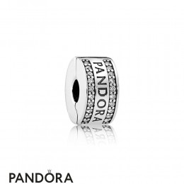Pandora Sparkling Paves Charms Pandora Logo Clear Cz Jewelry