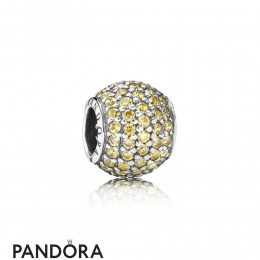 Pandora Sparkling Paves Charms Pave Lights Charm Fancy Golden Colored Cz Jewelry