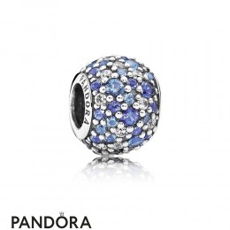 Pandora Sparkling Paves Charms Sky Mosaic Pave Charm Mixed Blue Crystals Clear Cz Jewelry