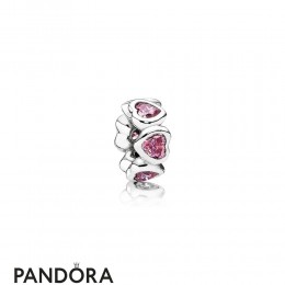 Pandora Sparkling Paves Charms Space In My Heart Spacer Fancy Pink Cz Jewelry