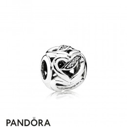 Pandora Symbols Of Love Charms Ribbons Of Love Charm Clear Cz Jewelry