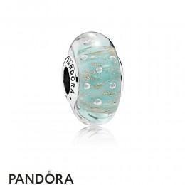 Pandora Touch Of Color Charms Mint Glitter Charm Murano Glass Jewelry