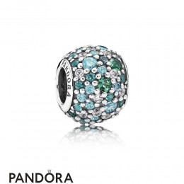 Pandora Touch Of Color Charms Ocean Mosaic Pave Charm Mixed Green Cz Green Crystal Jewelry