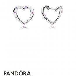 Women's Pandora Bright Heart Hoop Earrings Jewelry