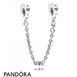 Women's Pandora Bright Hearts Safety Chain Jewelry