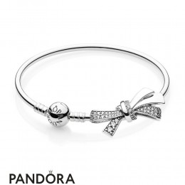 Women's Pandora Brilliant Bow Bangle Gift Set Jewelry