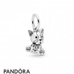 Women's Pandora Bulldog Puppy Dangle Charm Jewelry