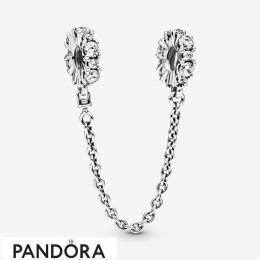 Women's Pandora Clear Sparkle Safety Chain Charm Jewelry