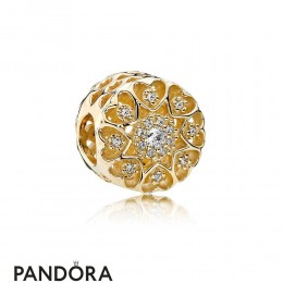 Pandora Collections Hearts Of Gold Charm 14K Gold Jewelry