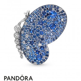 Women's Pandora Dazzling Blue Butterfly Brooch Jewelry