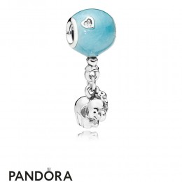 Women's Pandora Elephant And Blue Balloon Hanging Charm Jewelry