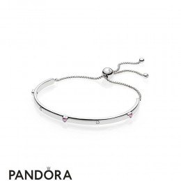 Women's Pandora Explosion Of Love Bracelet Fancy Fuchsia Pink Jewelry