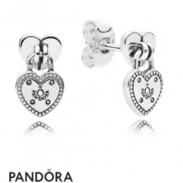 Women's Pandora Love Locks Stud Earrings Jewelry