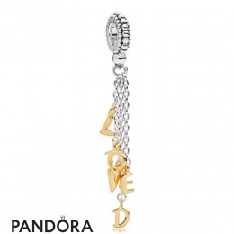 Pandora Shine Loved Script Hanging Charm Jewelry