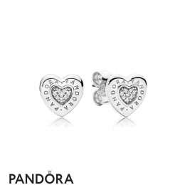Pandora Signature Heart Stud Earrings Jewelry