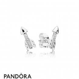 Women's Pandora Sparkling Arrow Earring Studs Jewelry