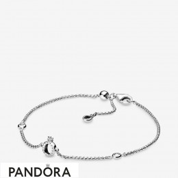 Women's Pandora Sparkling Crown O Chain Bracelet Jewelry
