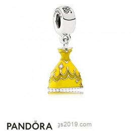 Pandora Disney Charms Belle's Dress Pendant Charm Mixed Enamel Jewelry