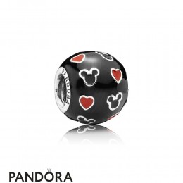 Pandora Disney Charms Mickey Hearts Charm Mixed Enamel Jewelry
