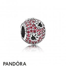 Pandora Disney Charms Minnie Silhouettes Charm Red Cz Jewelry