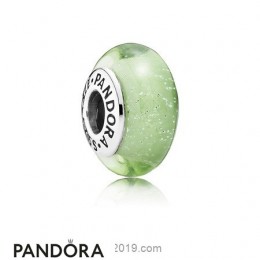 Pandora Disney Charms Tinker Bell's Signature Color Charm Murano Glass Jewelry