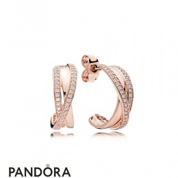Pandora Earrings Entwined Hoop Earrings Pandora Rose Jewelry
