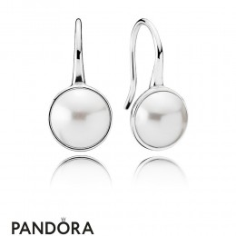 Pandora Earrings Luminous Droplets Drop Earrings White Crystal Pearl Jewelry