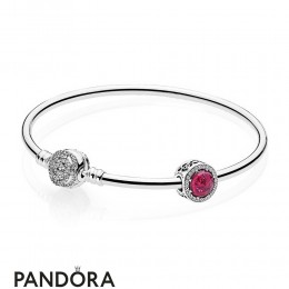Pandora Disney Belle's Radiant Rose Bangle Set Jewelry