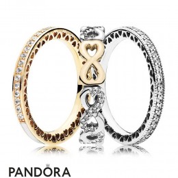 Women's Pandora Infinite Sparkle Ring Stack Jewelry