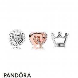 Pandora Rose Hearts And Crowns Petite Charm Pack Jewelry