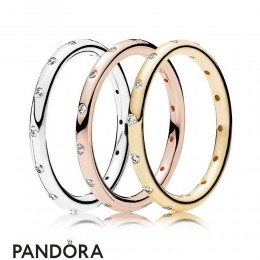 Women's Pandora Sparkling Droplet Ring Stack Jewelry